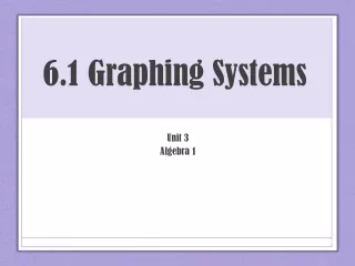 6.1 Graphing Systems