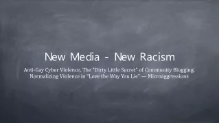 New Media - New Racism
