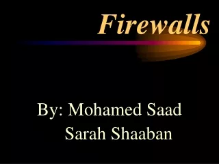 Firewalls