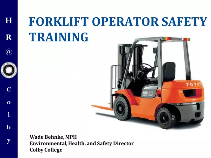 forklift operator safety training