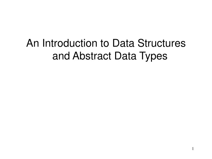 an introduction to data structures and abstract