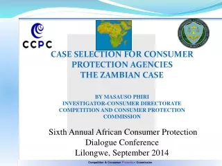 Competition &amp; Consumer  Protection  Commission