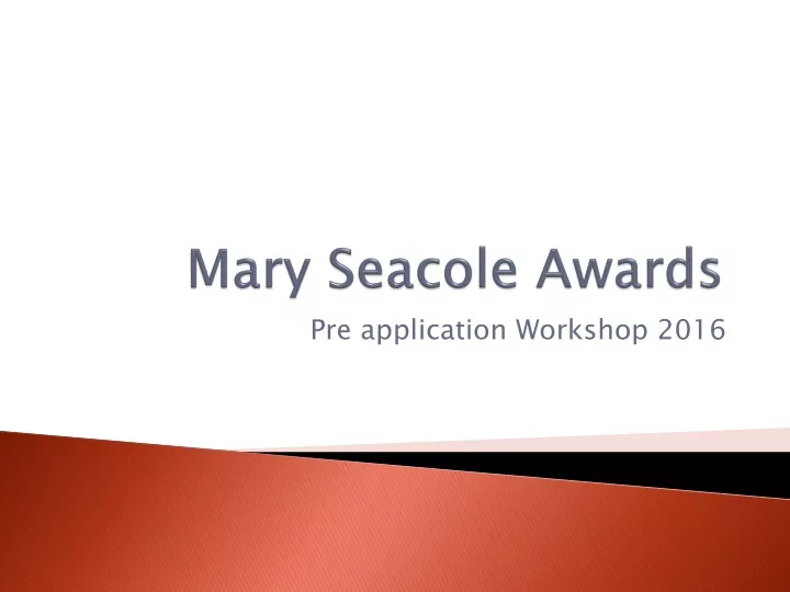 mary s eacole awards