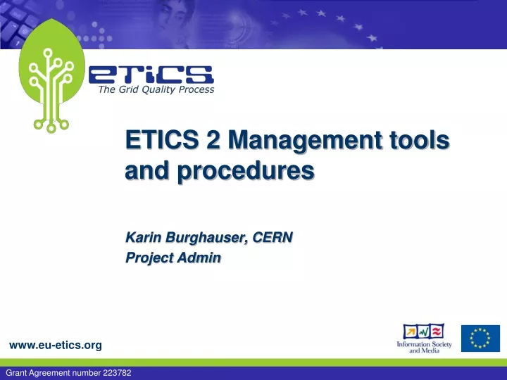 etics 2 management tools and procedures