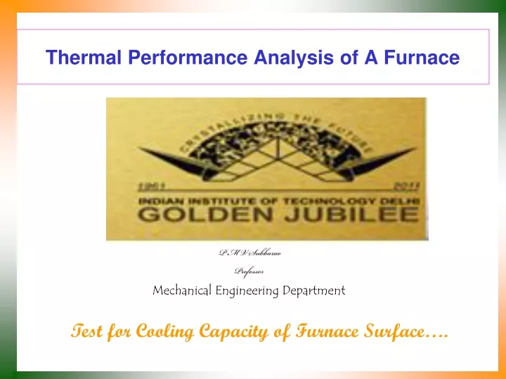 thermal performance analysis of a furnace