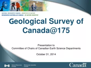 G eological Survey of Canada@175
