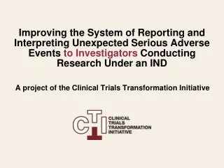 A project of the Clinical Trials Transformation Initiative