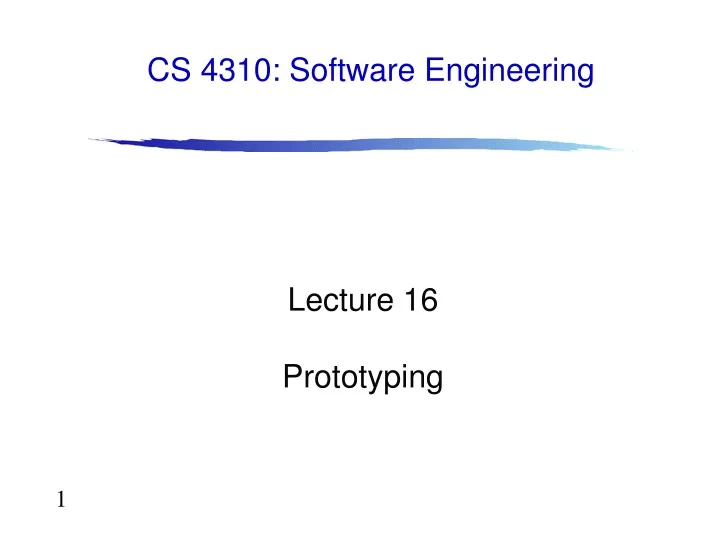 lecture 16 prototyping