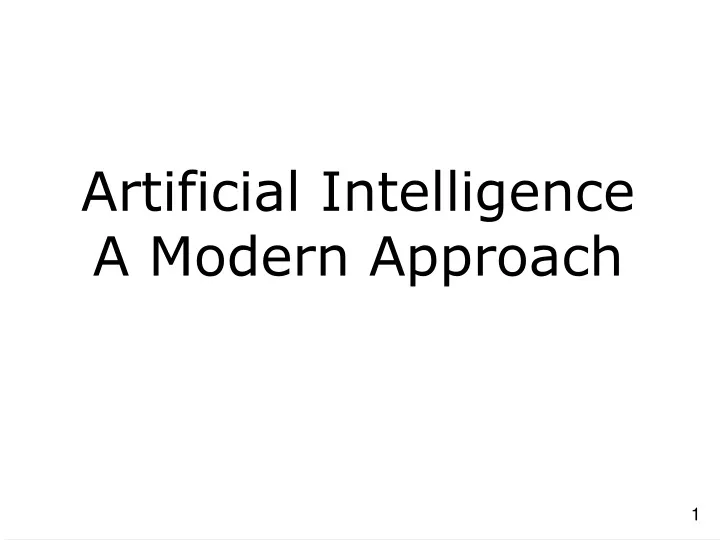 artificial intelligence a modern approach