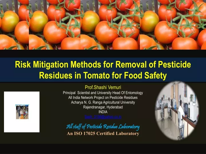 risk mitigation methods for removal of pesticide