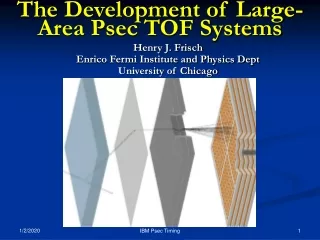 The Development of Large-Area Psec TOF Systems