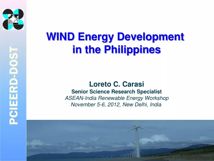 wind energy development in the philippines