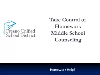 Take Control of Homework Middle School Counseling