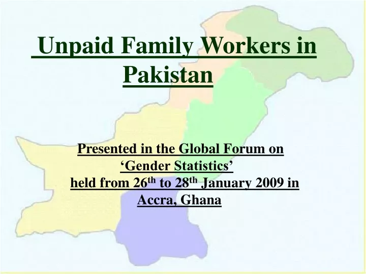 unpaid family workers in pakistan presented