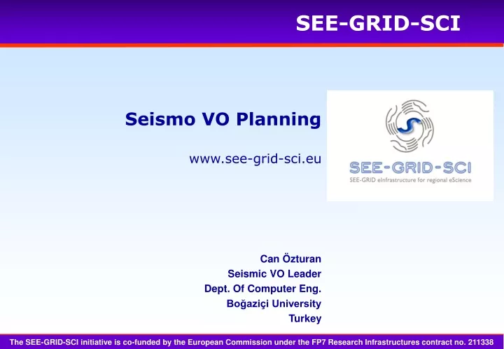 seismo vo planning