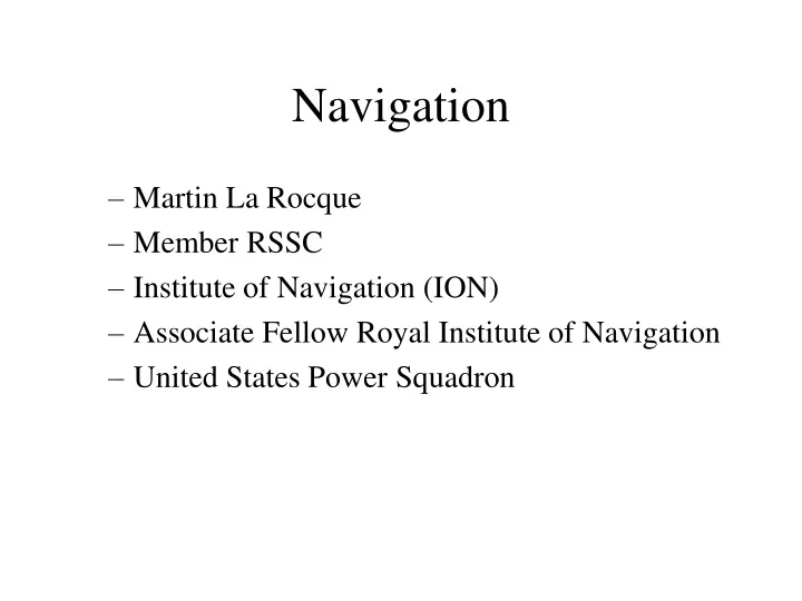 navigation