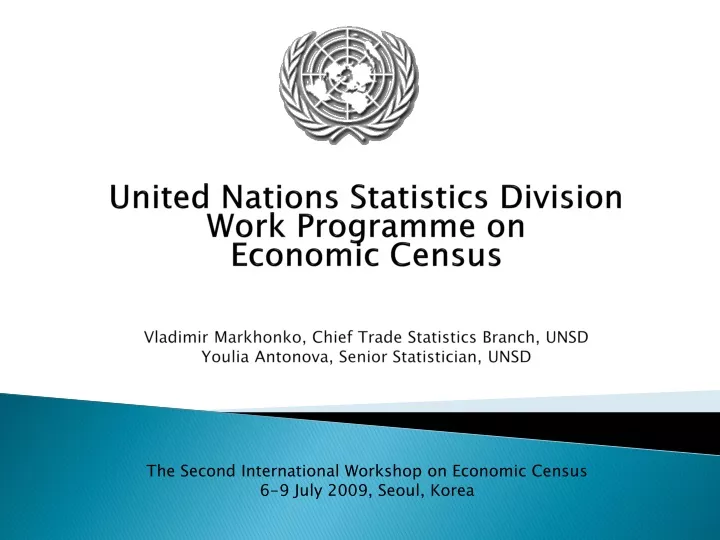 united nations statistics division work programme