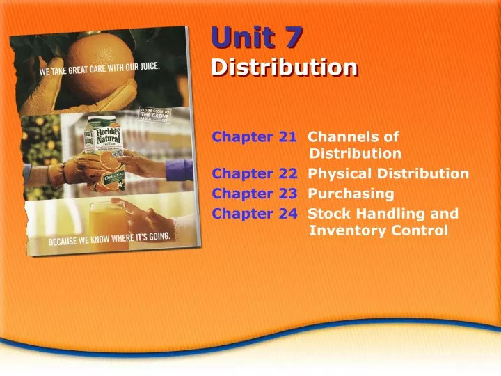 unit 7 distribution
