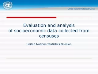 Evaluation and analysis of socioeconomic data collected from censuses
