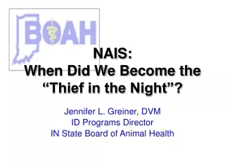 NAIS:   When Did We Become the  “Thief in the Night”?