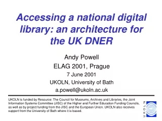 Accessing a national digital library: an architecture for the UK DNER