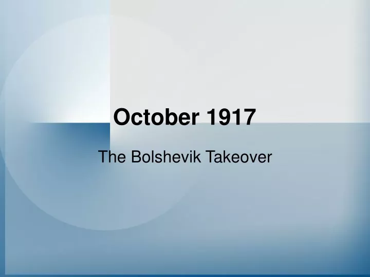 october 1917
