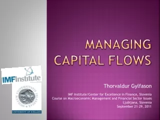 Managing capital flows