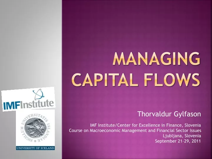 managing capital flows