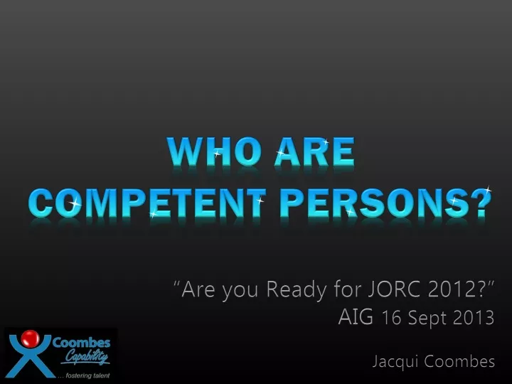 who are competent persons