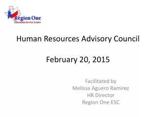 Human Resources Advisory Council February 20, 2015