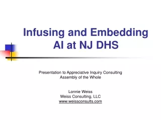 Infusing and Embedding AI at NJ DHS