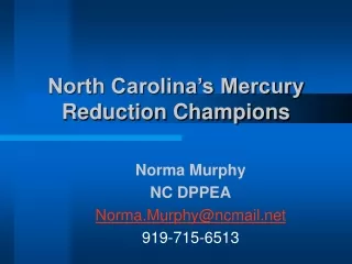 North Carolina’s Mercury Reduction Champions