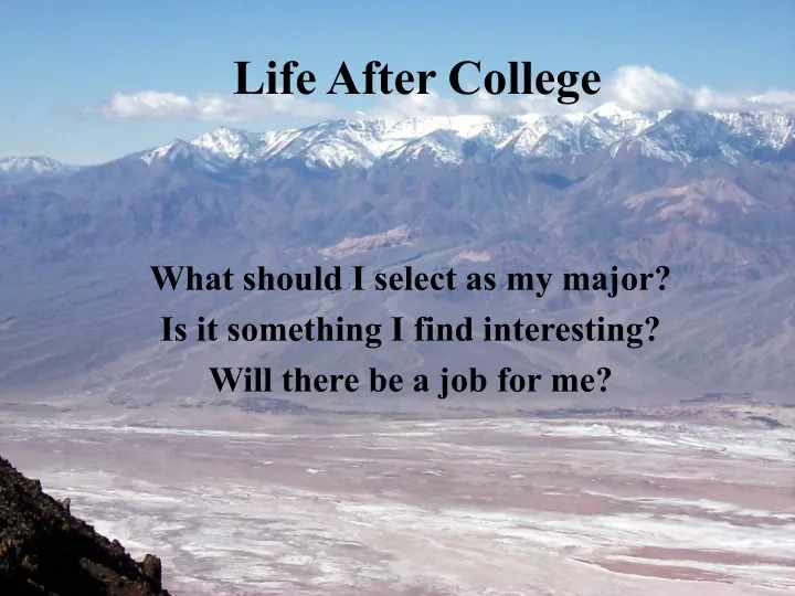 life after college
