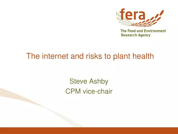 the internet and risks to plant health