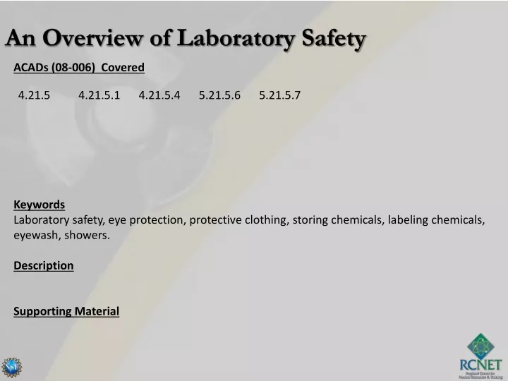 an overview of laboratory safety