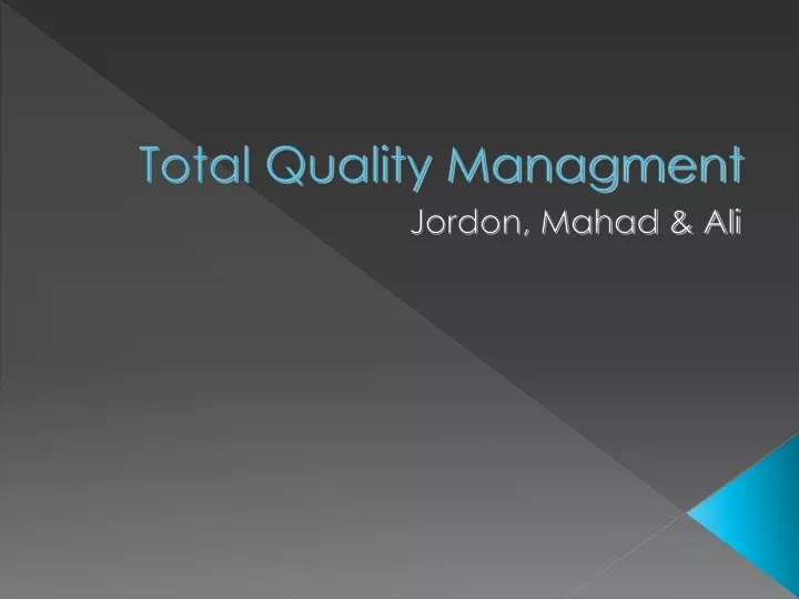 total quality managment