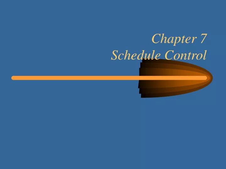 chapter 7 schedule control