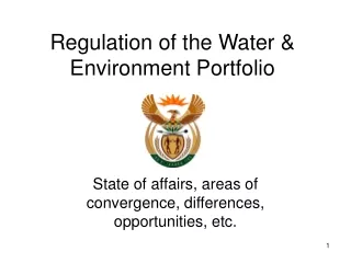 Regulation of the Water &amp; Environment Portfolio