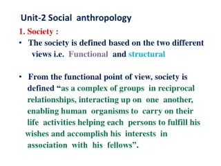 Unit-2 Social  anthropology