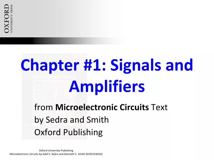 chapter 1 signals and amplifiers