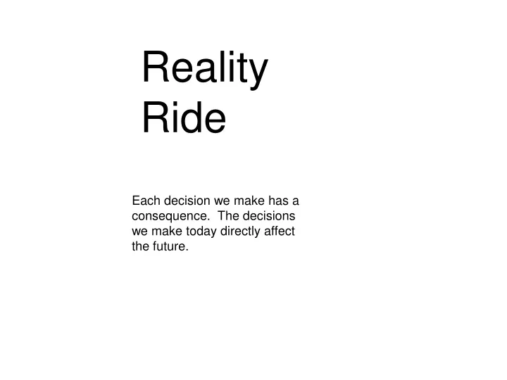 reality ride