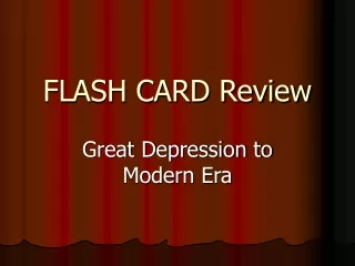 FLASH CARD Review