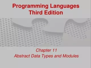 Programming Languages Third Edition