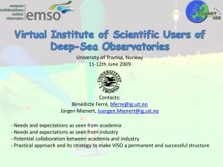 Virtual Institute of Scientific Users of Deep-Sea Observatories