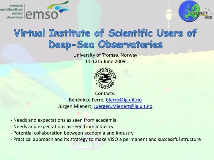 virtual institute of scientific users of deep