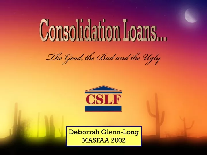 consolidation loans