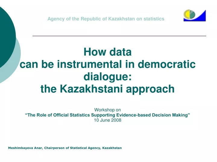 agency of the republic of kazakhstan on statistics