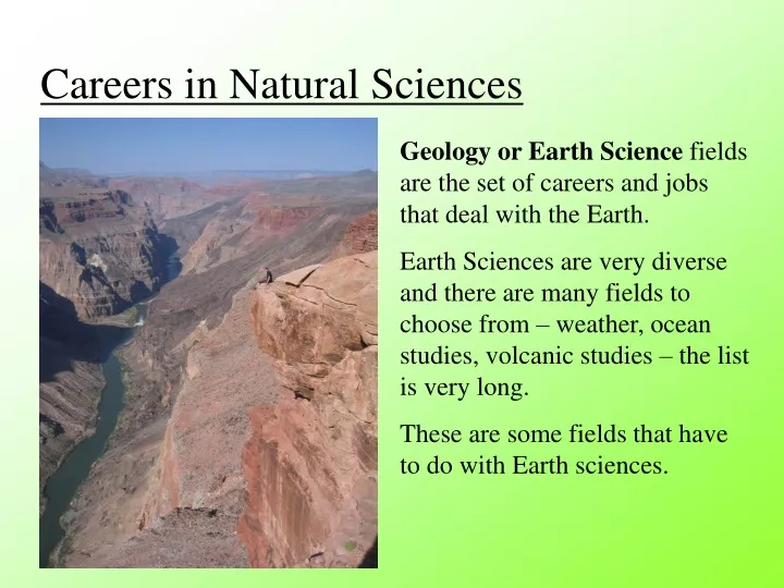 careers in natural sciences