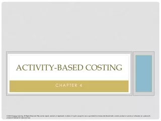 ACTIVITY-BASED COSTING