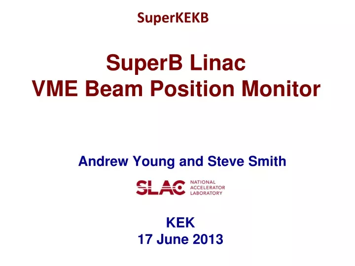 superb linac vme beam position monitor